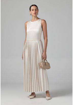 Sleeveless Pleated Dress