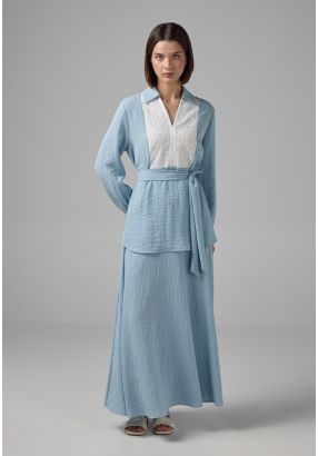 Solid Flared Maxi Skirt