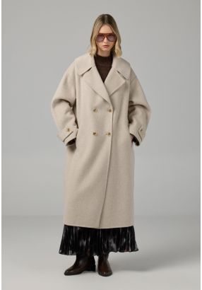 Solid Mohair Midi Coat