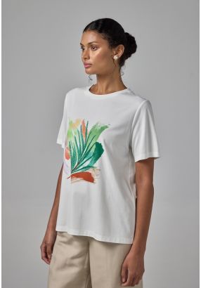 Printed Motif Short Sleeve T-Shirt