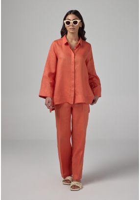 Elasticated Waist Linen Trousers