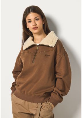 Fleece Quilted Sweatshirt