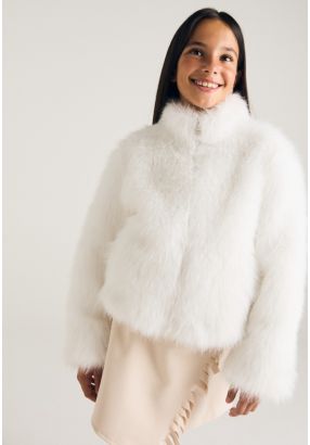 Solid Faux Fur Jacket