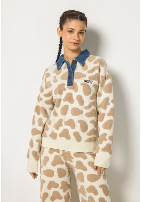 Contrast Patches Sweatshirt