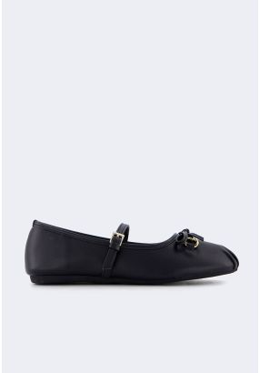 Flat PU Leather Ballerinas