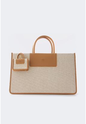 Top Handle Canvas Tote Bag
