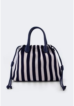 Striped Net Tote Bag
