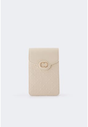 Embossed Monogram Crossbody Bag