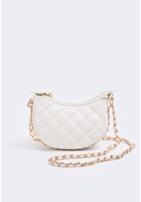Embroidered Quilted Crossbody Bag