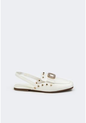 Studded Crystal Embellished Mules