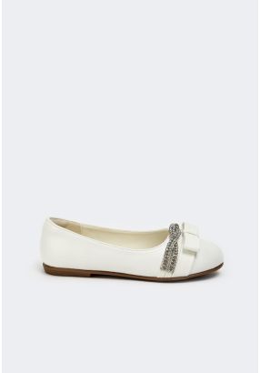 Crystal Strap Bow Flat Ballerina