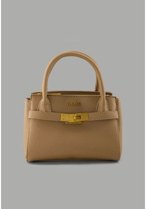 Iconic Metallic Turn lock Handbag