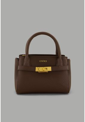 Iconic Metallic Turn lock Handbag