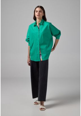 Wide Leg Basic Denim Trousers