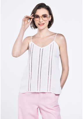 Solid Lace Embellished Top