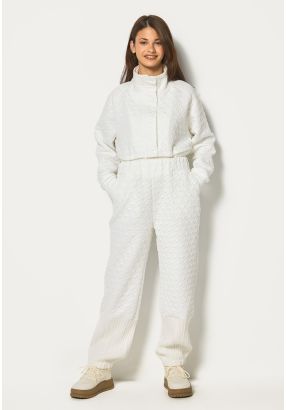 Quilted Elastic Hems Trouser