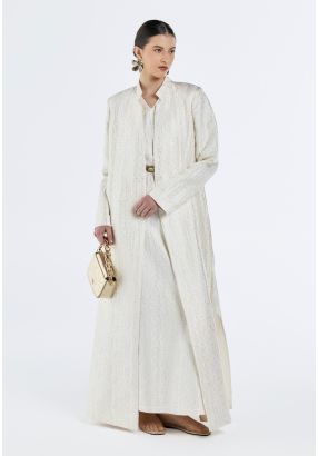 Jacquard Crystal-Embellished Abaya- Ramadan Style