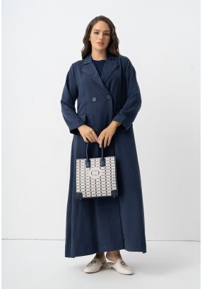 Double Breasted Solid Loose fit Coat 