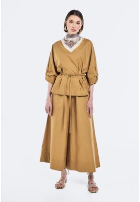 Elastic Waist Palazzo Trousers