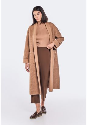 Solid Elasticated Waist Trousers