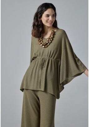 Knitted Oversized Lurex Blouse