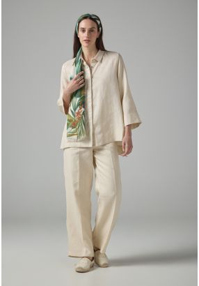 High-Waist Straight-Cut Basic Trousers