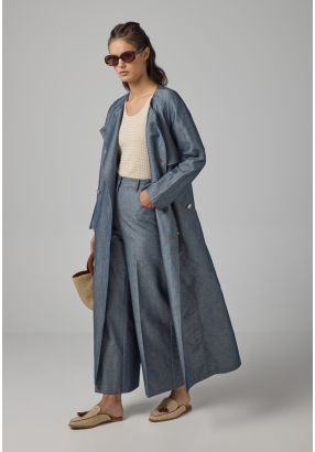 Solid Wide Leg Trousers