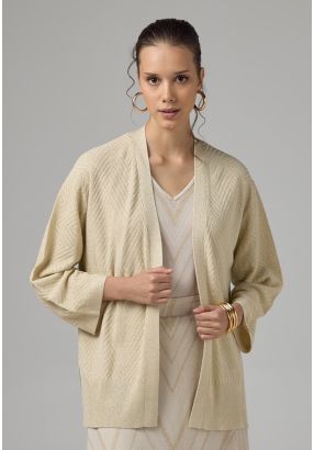 Solid Lurex Cardigan