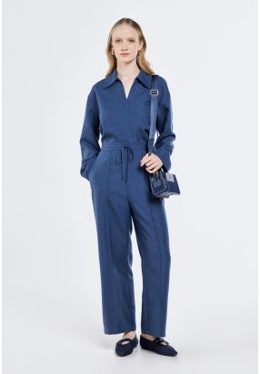 Solid High Waist Trousers