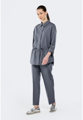 Striped High Waist Trousers