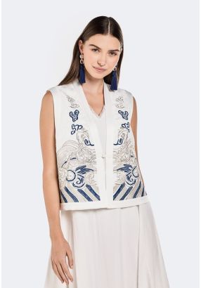Lurex Embroidered Gilet