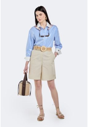 Solid Bermuda Shorts