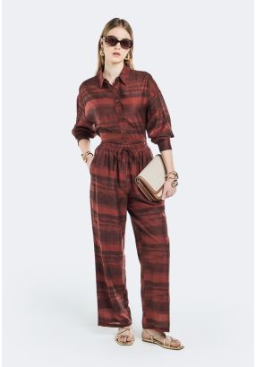 Printed Straight Cut Trousers