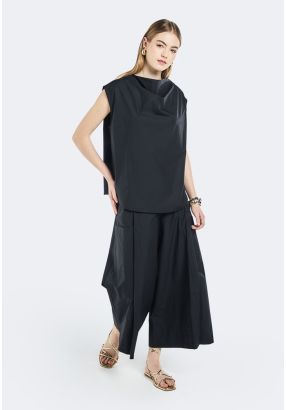 Solid Wide Leg Trousers