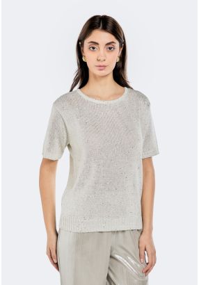 Knitted Lurex Top