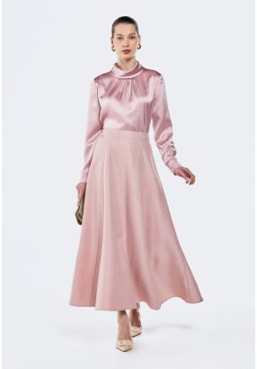 Twill Flared Maxi Skirt