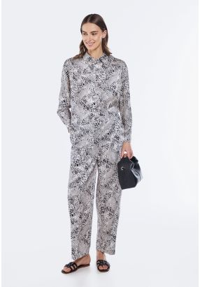 Straight Cut Printed Trousers