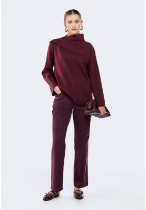 Solid High Waist Jeans