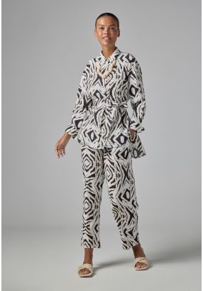 Printed Relaxed Fit Trousers