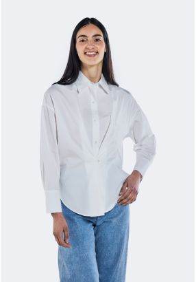 Solid Adjustable Waist Shirt