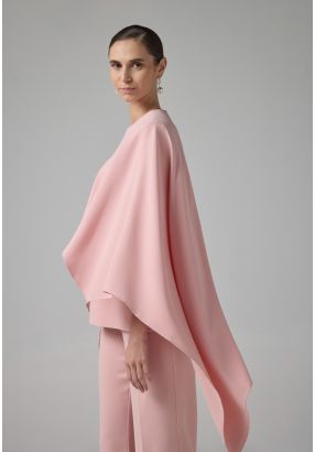 Solid Cape Detail Blouse