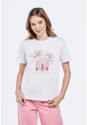 Printed Motif Short Sleeve T-Shirt