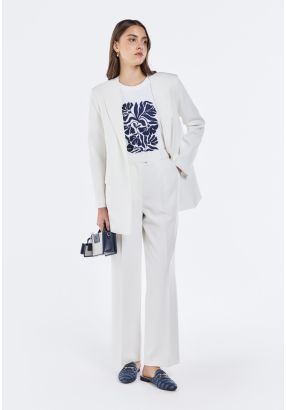 Solid Straight Cut Trousers