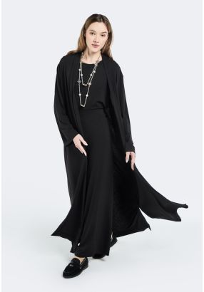Solid Side Slit Abaya