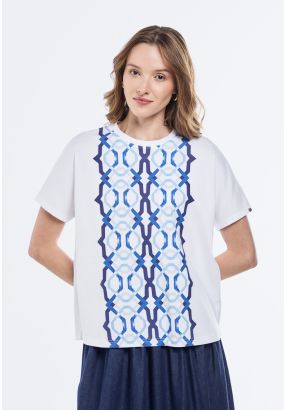 Abstract Printed Motif T-Shirt