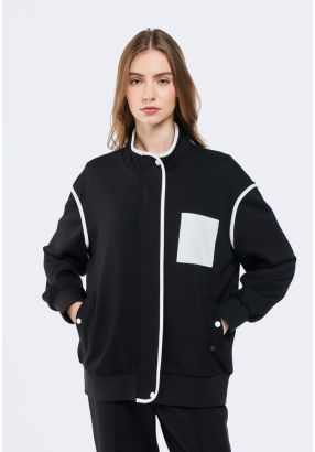 Contrast Zip-Up Jacket