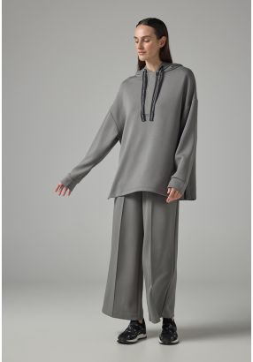 Single Tone Elasticated Waistband Trousers