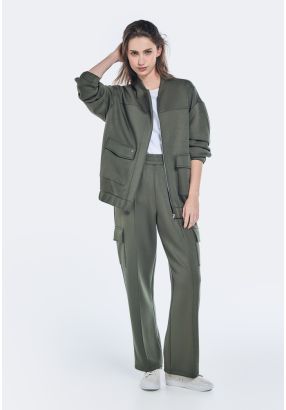 Straight Cut Flap Pockets Joggers