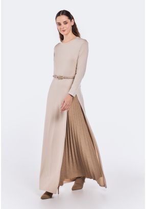 Knitted Split Hem Maxi Dress