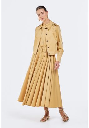 Sleeveless Drawstring Waist Dress